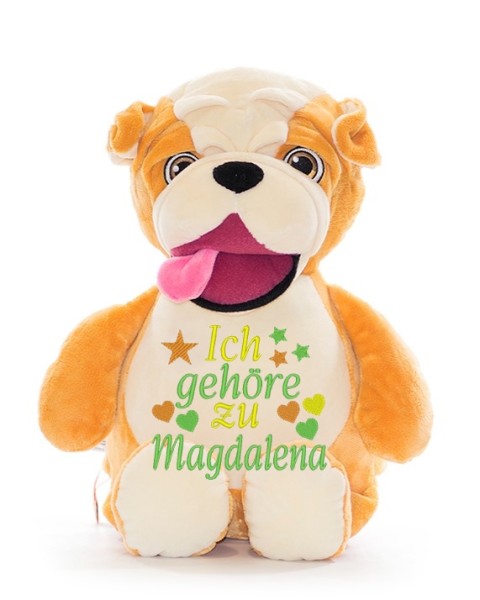 Hund Kuscheltier bestickt mit Namen